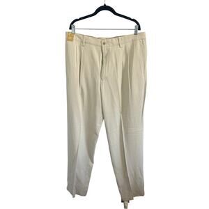 Tommy Bahama NWT Grayston Silk Rayon Trousers Dress Pant Sz 38x34 in Spray Ivory